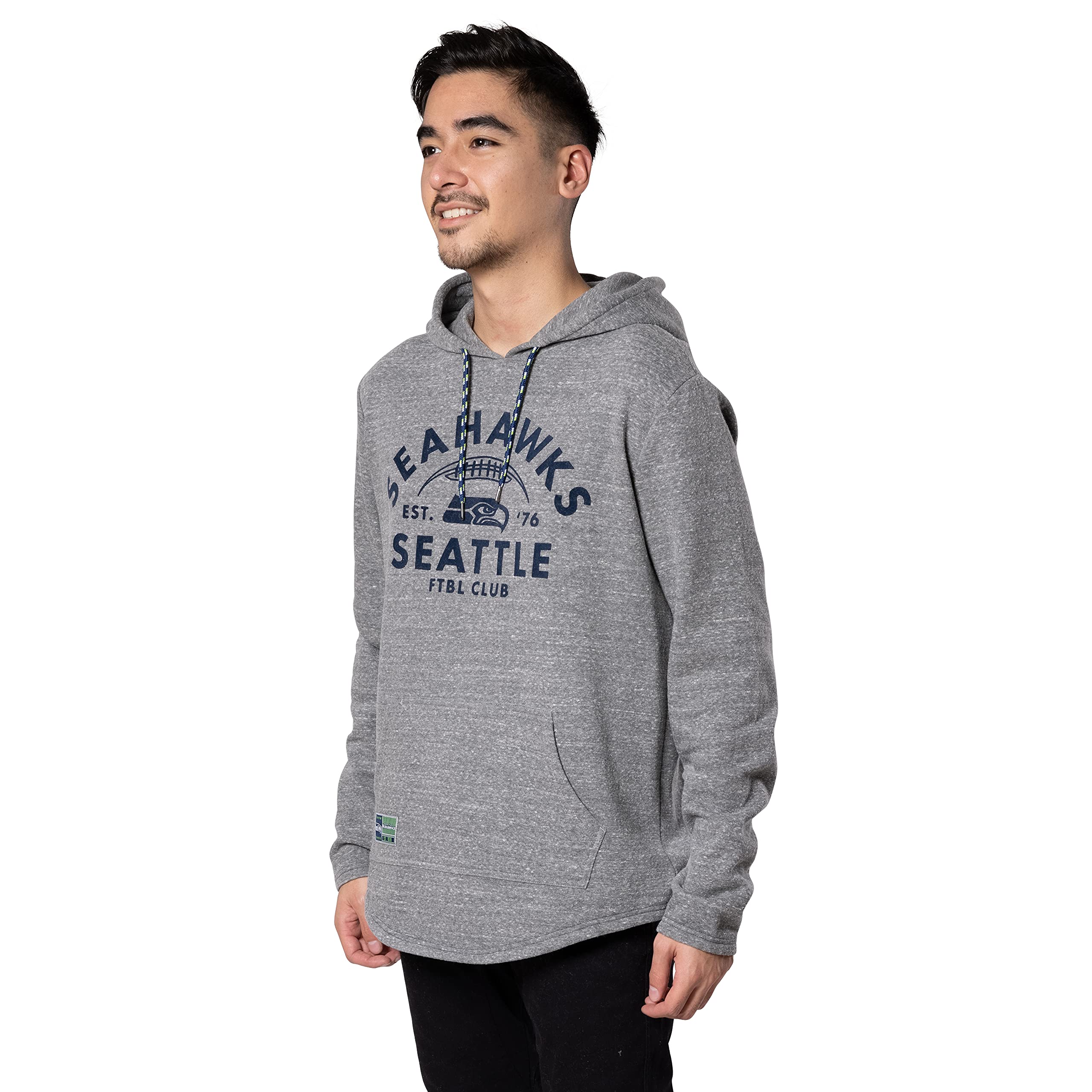 Ultra Game NFL Seattle Seahawks Mens Vintage Super Soft Fleece Pullover Hoodie|Seattle Seahawks