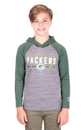 Ultra Game NFL Green Bay Packers Youth Moisture Wicking Athletic Performance Pullover Lightweight Sweatshirt Hoodie|Green Bay Packers
