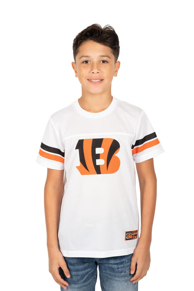 Ultra Game NFL Cincinnati Bengals Youth Mesh Vintage Jersey Tee Shirt|Cincinnati Bengals