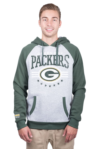 Ultra Game NFL Green Bay Packers Mens Soft Fleece Hoodie Pullover Sweatshirt University|Green Bay Packers