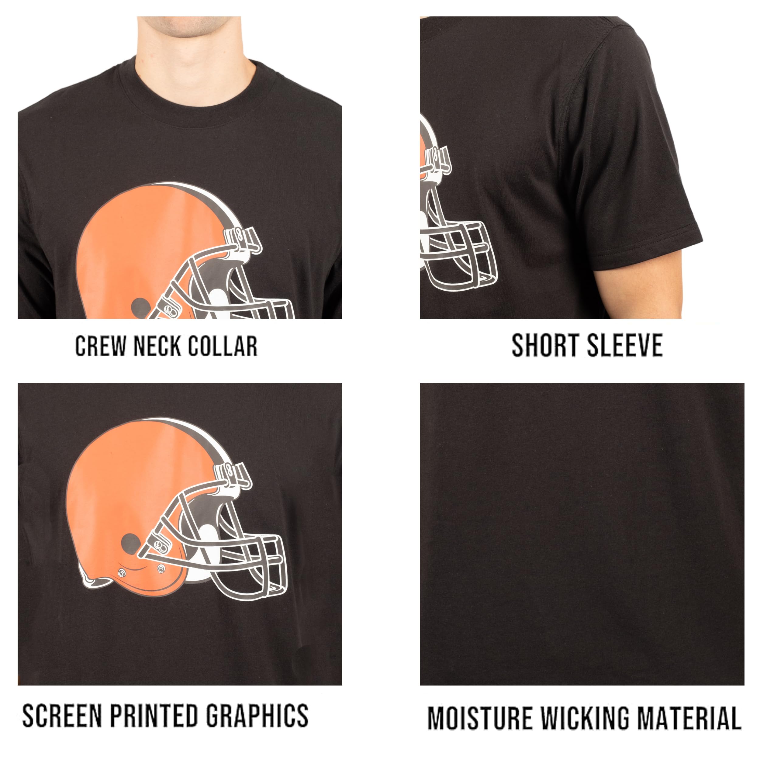 Ultra Game NFL Cleveland Browns Mens Super Soft Ultimate Team Logo T-Shirt|Cleveland Browns
