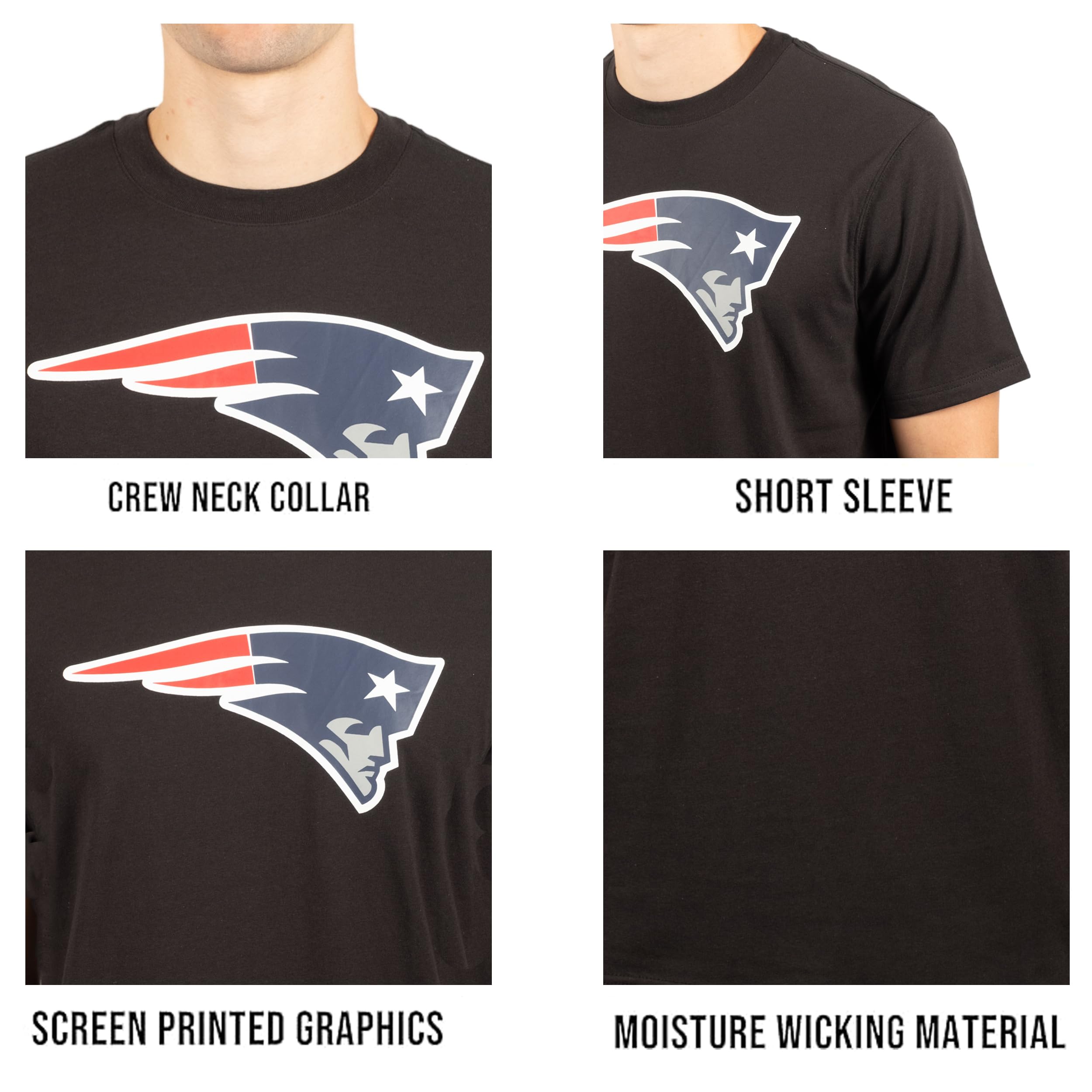 Ultra Game NFL New England Patriots Mens Super Soft Ultimate Team Logo T-Shirt|New England Patriots