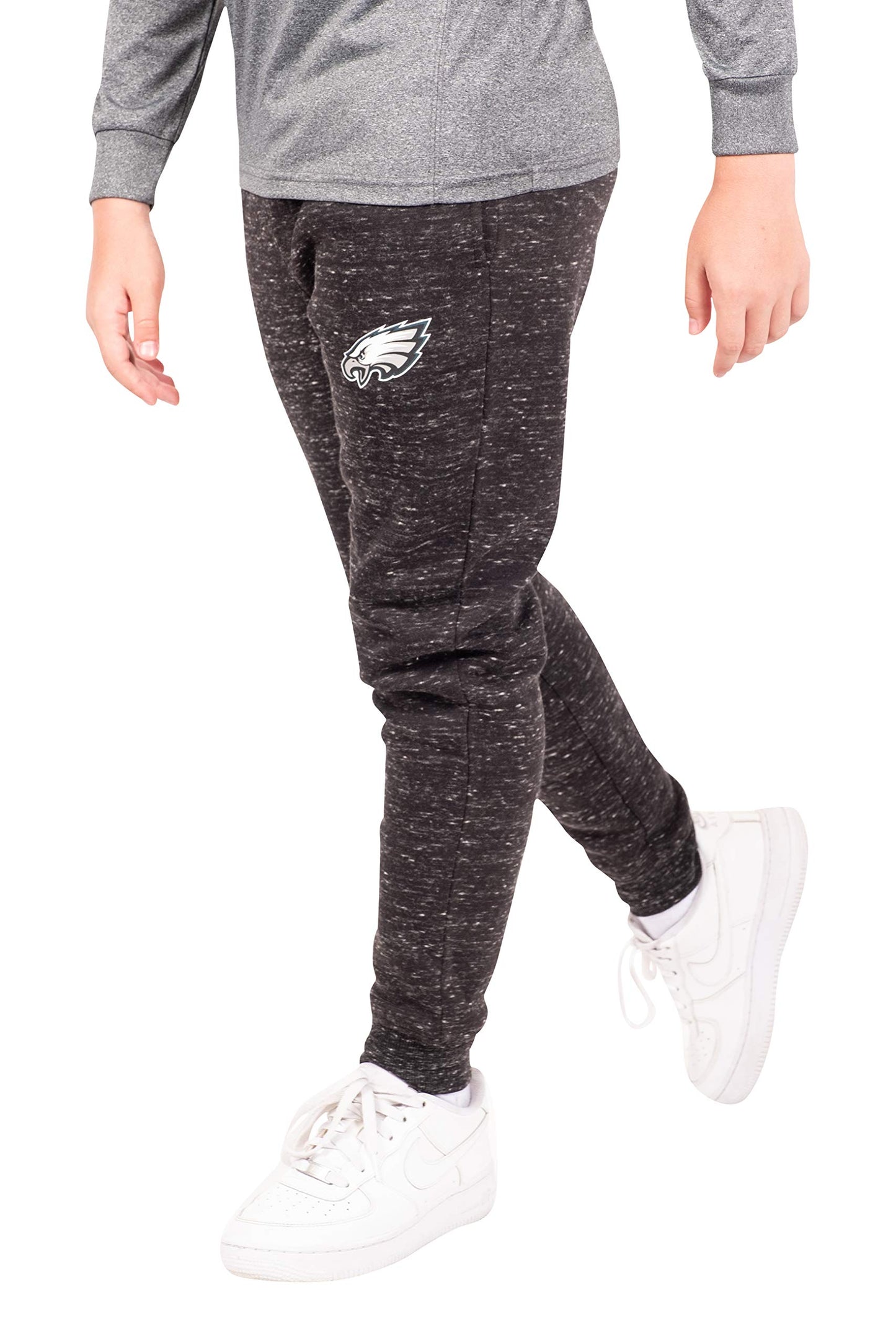 Ultra Game NFL Philadelphia Eagles Youth Extra Soft Black Snow Fleece Jogger Sweatpants|Philadelphia Eagles - UltraGameShop