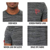Ultra Game NFL Atlanta Falcons Mens Active Basic Space Dye Crew Neck Tee Shirt|Atlanta Falcons