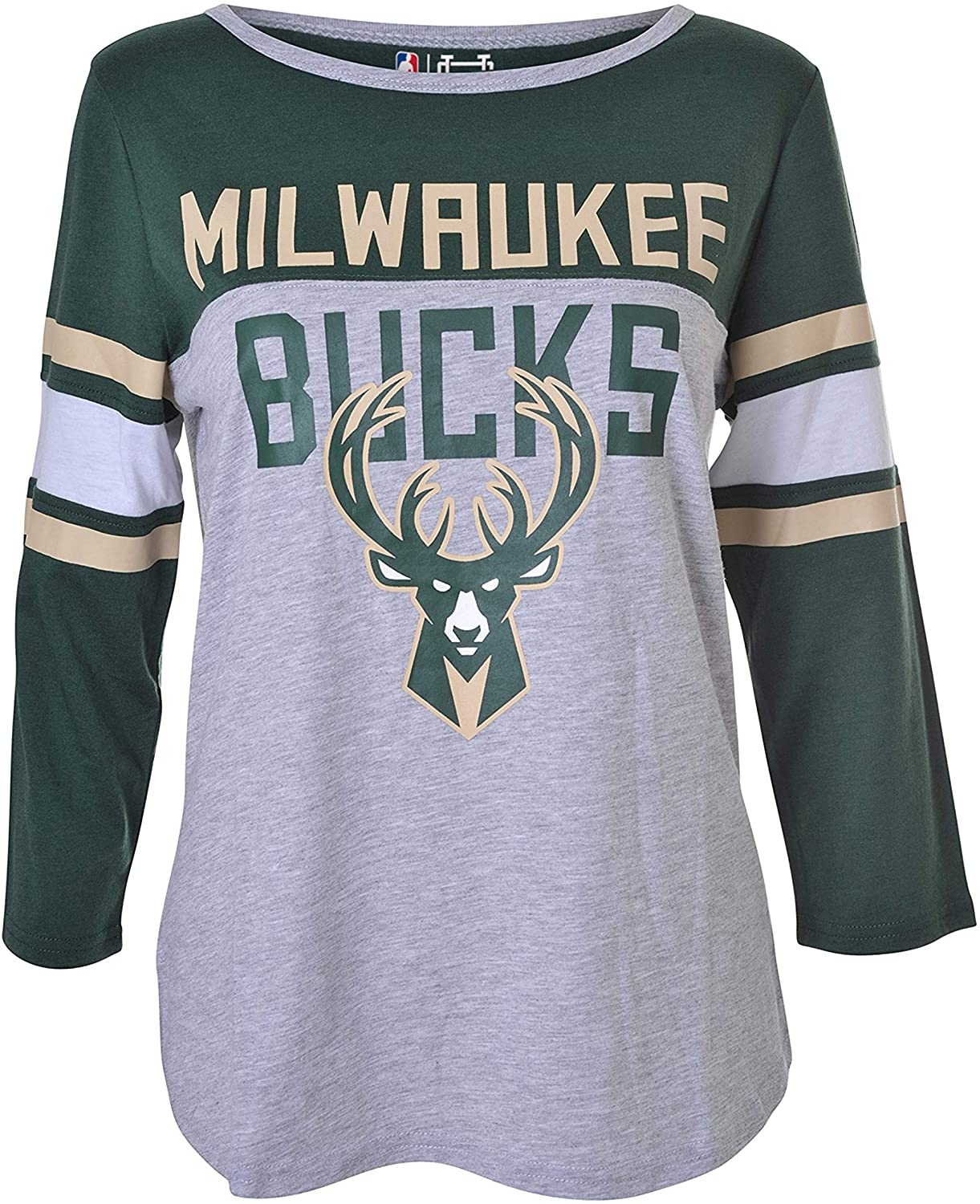 NBA Milwaukee Bucks Women's Baseball Tee|Milwaukee Bucks