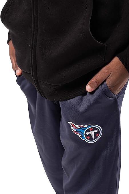 Ultra Game NFL Tennessee Titans Youth High Performance Moisture Wicking Fleece Jogger Sweatpants|Tennessee Titans - UltraGameShop