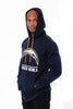 Ultra Game NFL Los Angeles Chargers Mens Embroidered Fleece Hoodie Pullover Sweatshirt|Los Angeles Chargers