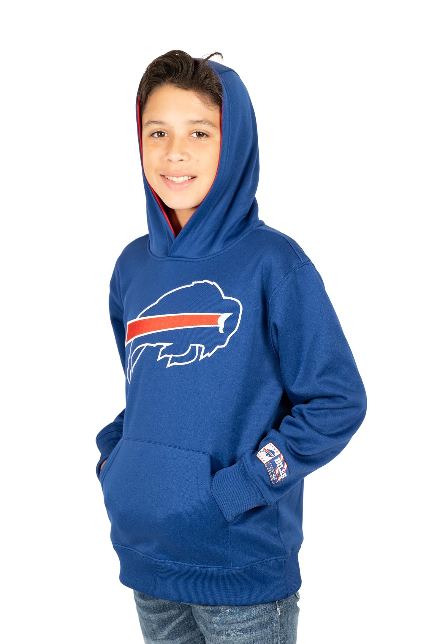 Ultra Game NFL Buffalo Bills Youth Extra Soft Fleece Pullover Hoodie Sweatshirt|Buffalo Bills - UltraGameShop