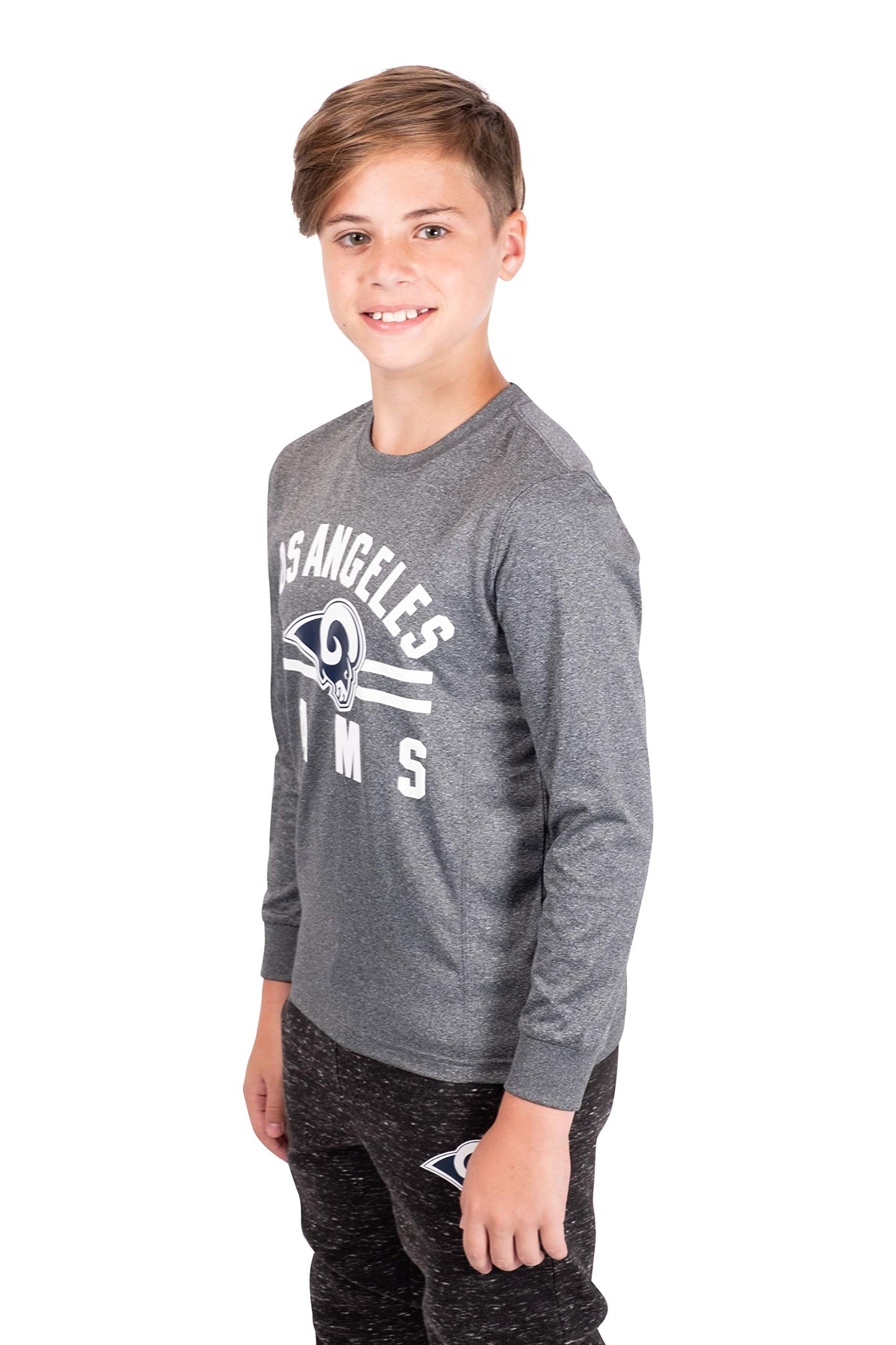 Ultra Game NFL Los Angeles Rams Youth Super Soft Supreme Long Sleeve T-Shirt|Los Angeles Rams - UltraGameShop