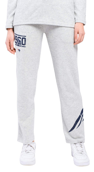 Ultra Game NFL New England Patriots Womens Super Soft Brushed Hacci Lounge Sweatpants|New England Patriots