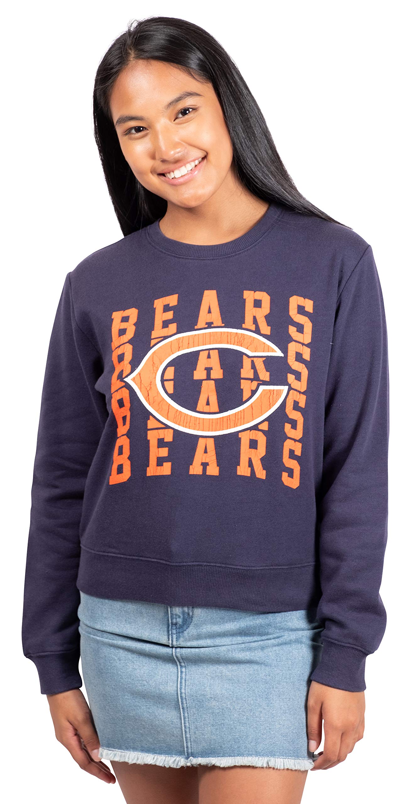 Ultra Game NFL Chicago Bears Womens Long Sleeve Fleece Sweatshirt|Chicago Bears - UltraGameShop