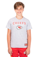 Ultra Game NFL Kansas City Chiefs Youth Active Crew Neck Tee Shirt|Kansas City Chiefs