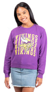 Ultra Game NFL Minnesota Vikings Womens Long Sleeve Fleece Sweatshirt|Minnesota Vikings