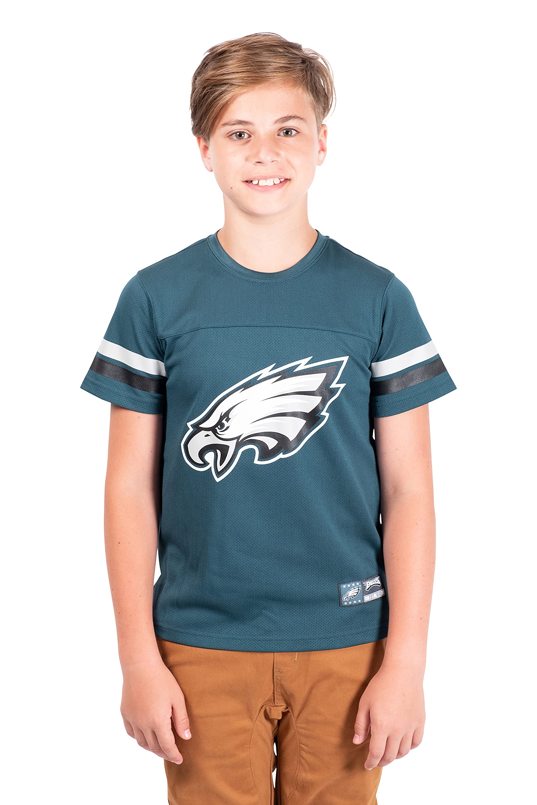 Ultra Game NFL Philadelphia Eagles Youth Soft Mesh Vintage Jersey T-Shirt|Philadelphia Eagles - UltraGameShop