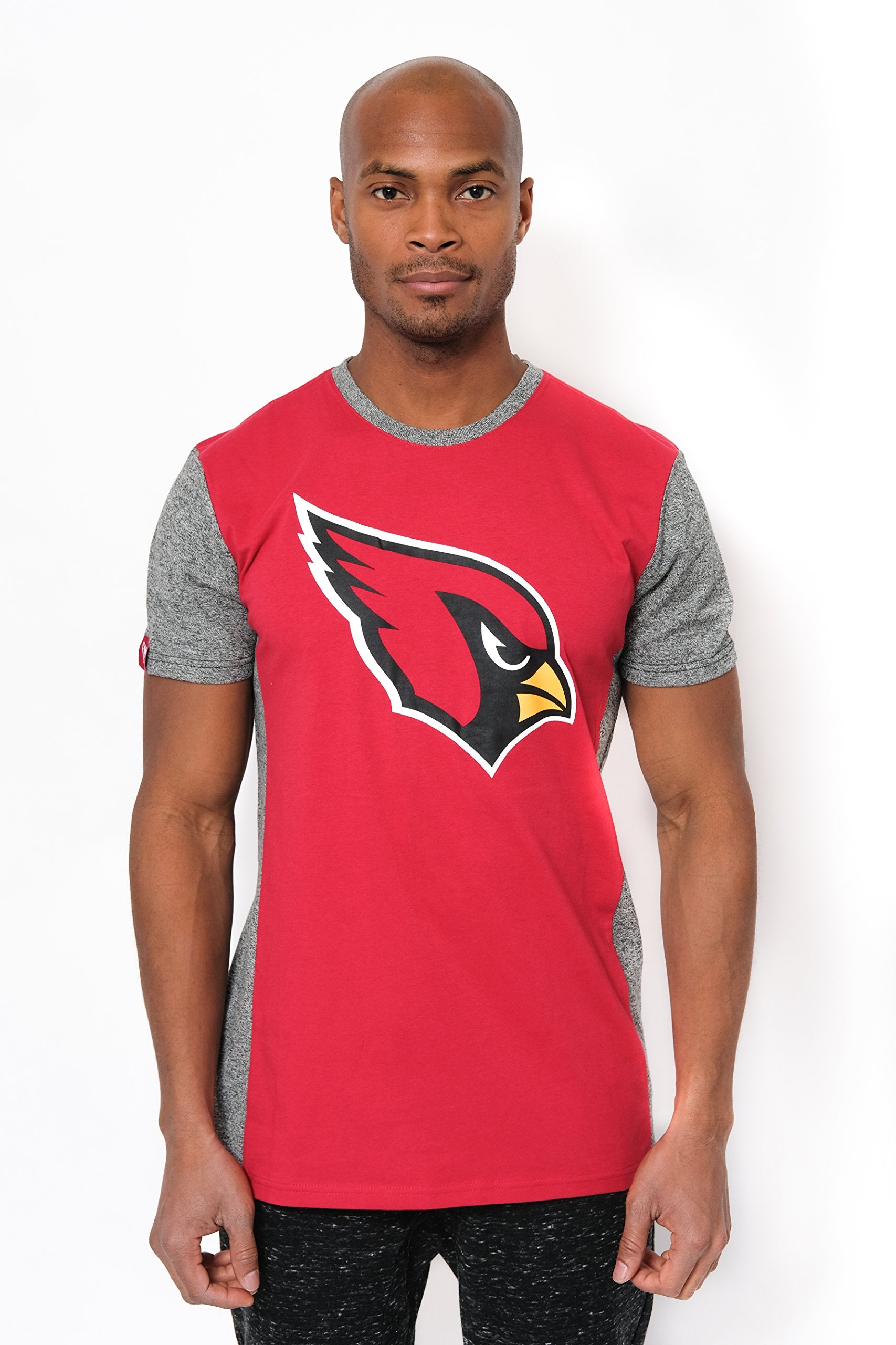 Ultra Game NFL Arizona Cardinals Mens T-Shirt Raglan Block Short Sleeve Tee Shirt|Arizona Cardinals