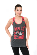 Ultra Game NFL Tampa Bay Buccaneers Womens Jersey Mesh Striped Racerback Tank Top|Tampa Bay Buccaneers