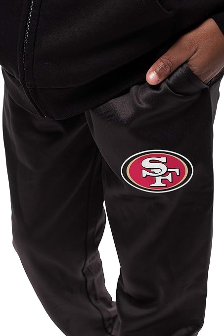 Ultra Game NFL San Francisco 49ers High Performance Moisture Wicking Fleece Jogger Sweatpants|San Francisco 49ers