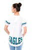 Ultra Game NFL Philadelphia Eagles Womens Soft Mesh Jersey Varsity Tee Shirt|Philadelphia Eagles