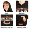 Ultra Game NFL Chicago Bears Mens Super Soft Supreme Pullover Hoodie Sweatshirt|Chicago Bears