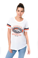 Ultra Game NFL Denver Broncos Womens Soft Mesh Jersey Varsity Tee Shirt|Denver Broncos