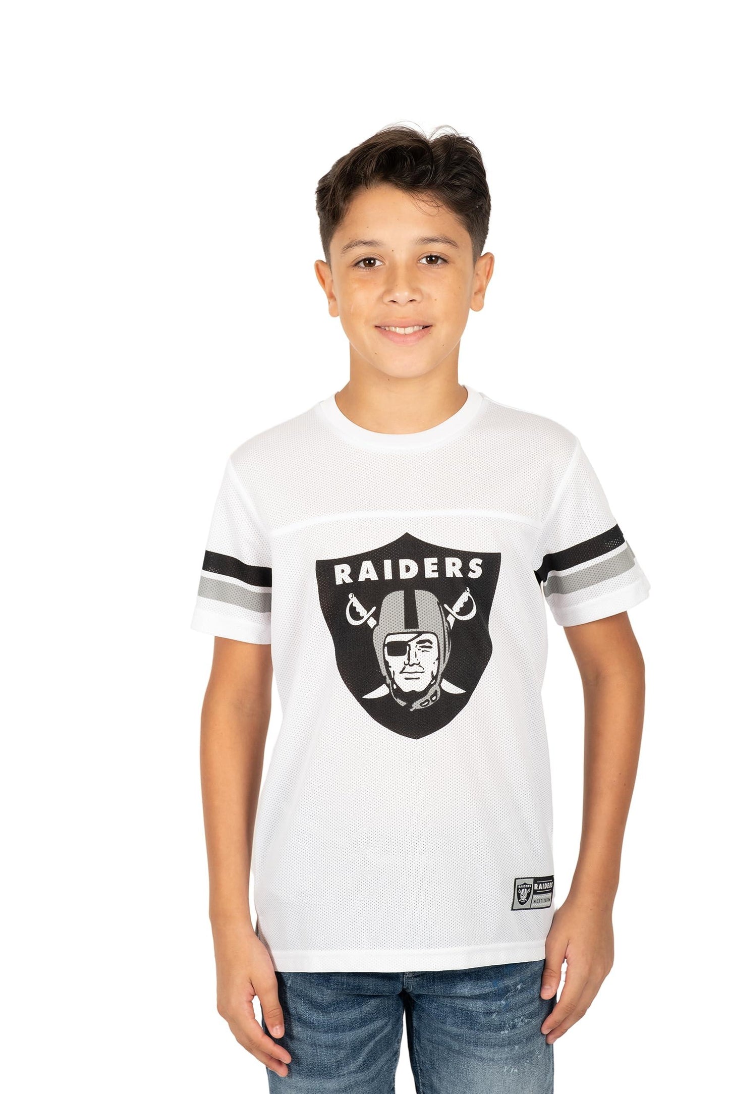 Ultra Game NFL Las Vegas Raiders Youth Mesh Vintage Jersey Tee Shirt|Las Vegas Raiders - UltraGameShop