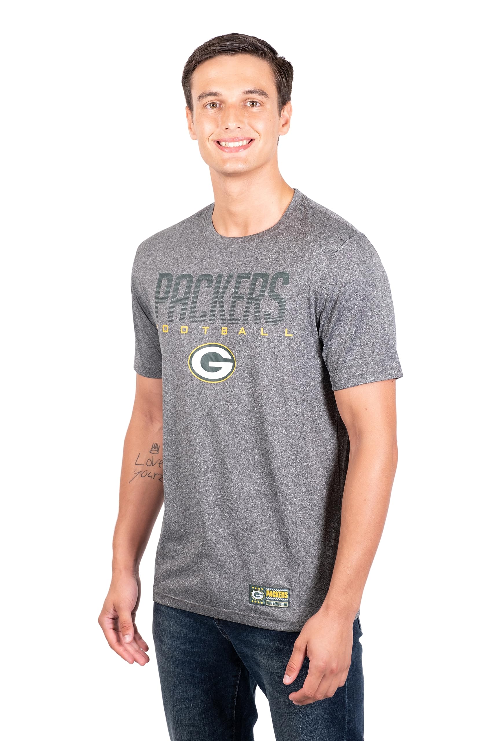 Ultra Game NFL Green Bay Packers Mens Super Soft Ultimate Game Day T-Shirt|Green Bay Packers