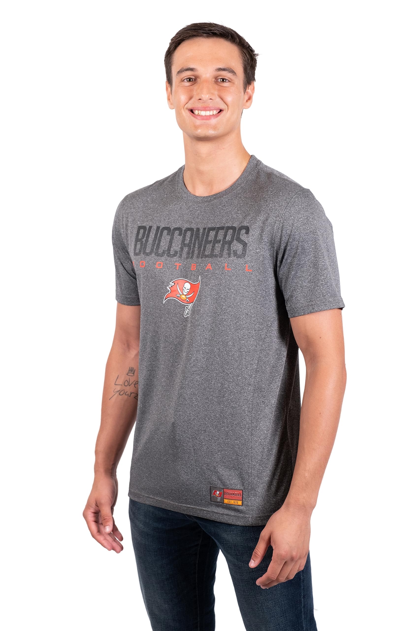 Ultra Game NFL Tampa Bay Buccaneers Mens Super Soft Ultimate Game Day T-Shirt|Tampa Bay Buccaneers