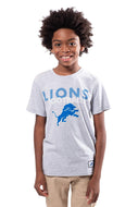 Ultra Game NFL Detroit Lions Youth Active Crew Neck Tee Shirt|Detroit Lions