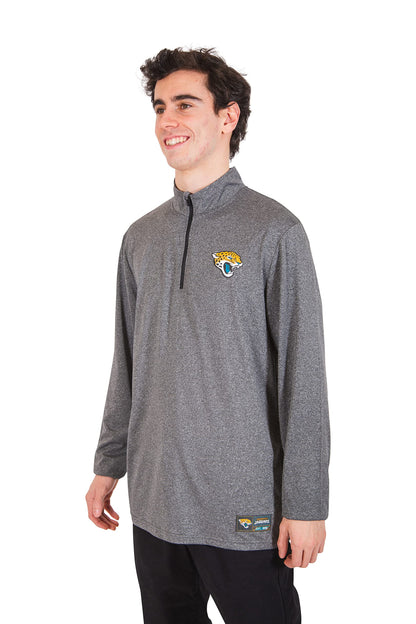 Ultra Game NFL Jacksonville Jaguars Mens Super Soft Quarter Zip Long Sleeve T-Shirt|Jacksonville Jaguars - UltraGameShop