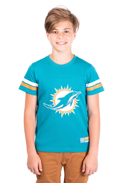 Ultra Game NFL Miami Dolphins Youth Soft Mesh Vintage Jersey T-Shirt|Miami Dolphins - UltraGameShop