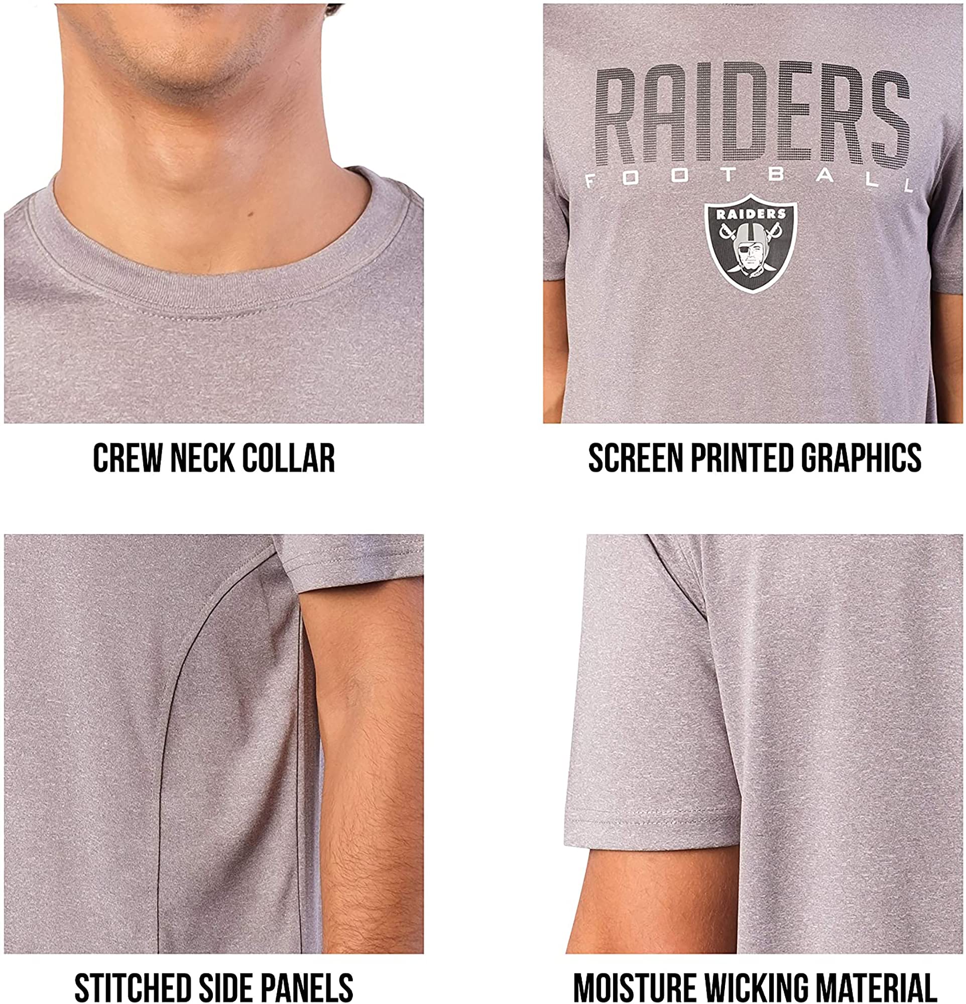 Ultra Game NFL Las Vegas Raiders Mens Super Soft Ultimate Game Day T-Shirt|Las Vegas Raiders