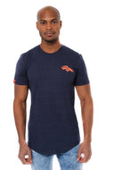Ultra Game NFL Denver Broncos Mens Active Basic Space Dye Crew Neck Tee Shirt|Denver Broncos