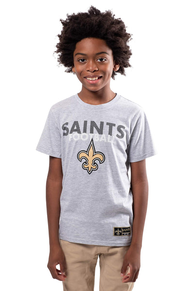 Ultra Game NFL New Orleans Saints Youth Active Crew Neck Tee Shirt|New Orleans Saints