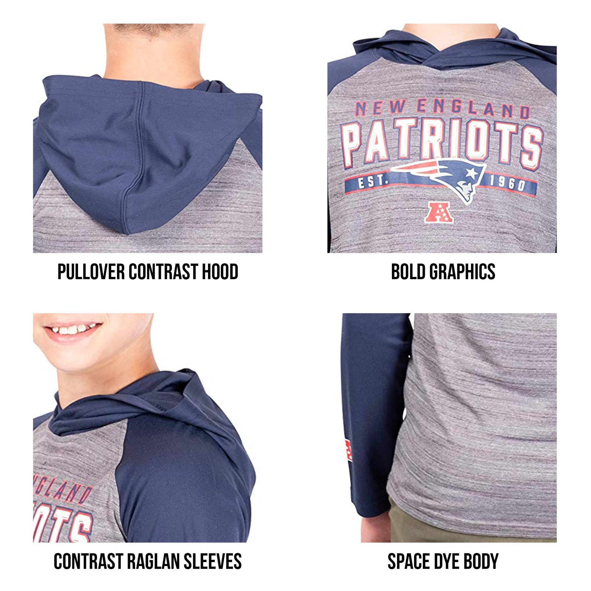 Ultra Game NFL Pittsburgh Steelers Youth Moisture Wicking Athletic Performance Pullover Lightweight Sweatshirt Hoodie|Pittsburgh Steelers - UltraGameShop