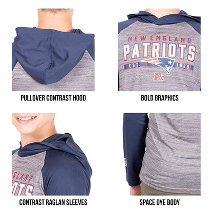 Ultra Game NFL Pittsburgh Steelers Youth Moisture Wicking Athletic Performance Pullover Lightweight Sweatshirt Hoodie|Pittsburgh Steelers - UltraGameShop