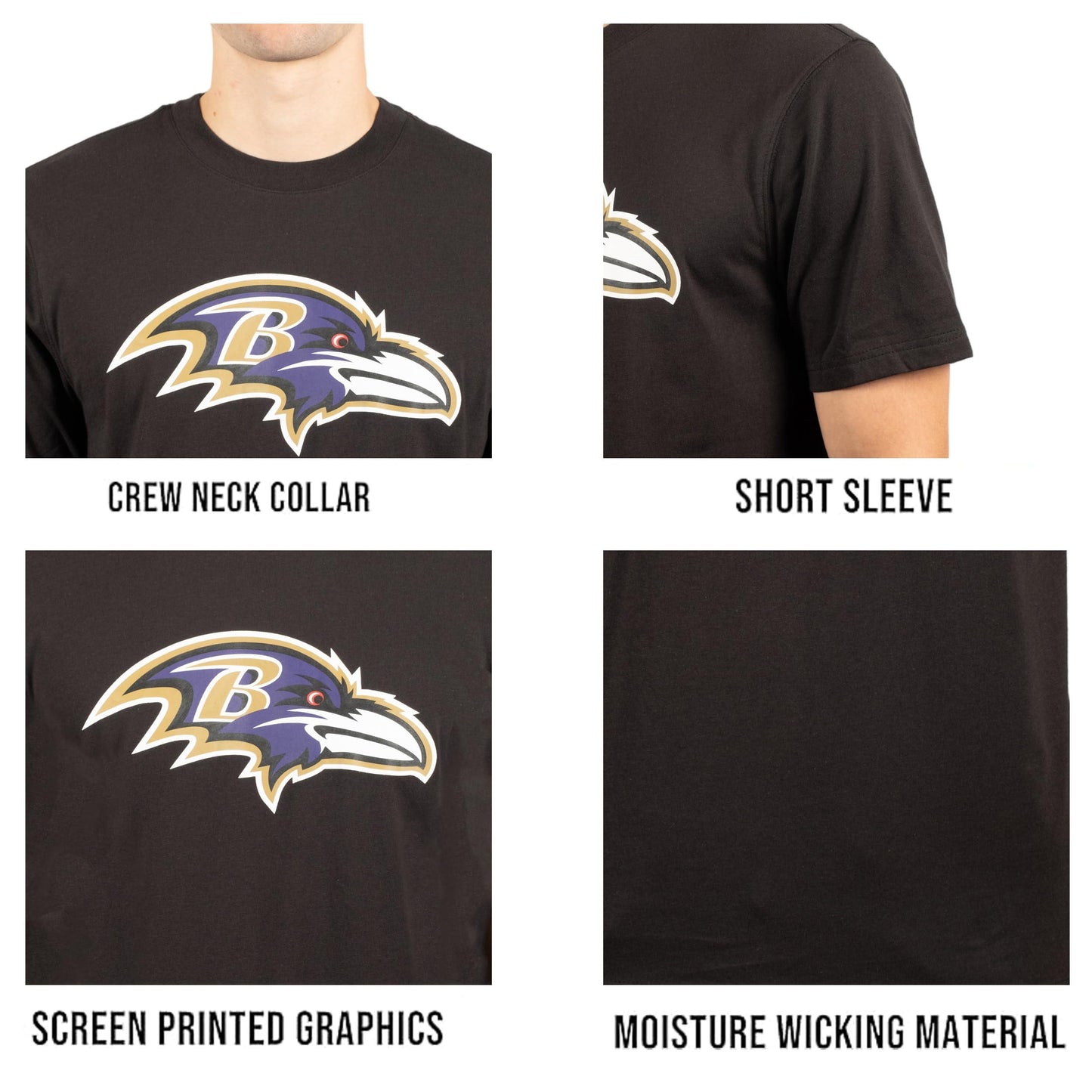 Ultra Game NFL Baltimore Ravens Mens Super Soft Ultimate Team Logo T-Shirt|Baltimore Ravens - UltraGameShop