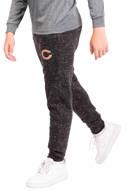 Ultra Game NFL Chicago Bears Youth Extra Soft Black Snow Fleece Jogger Sweatpants|Chicago Bears - UltraGameShop