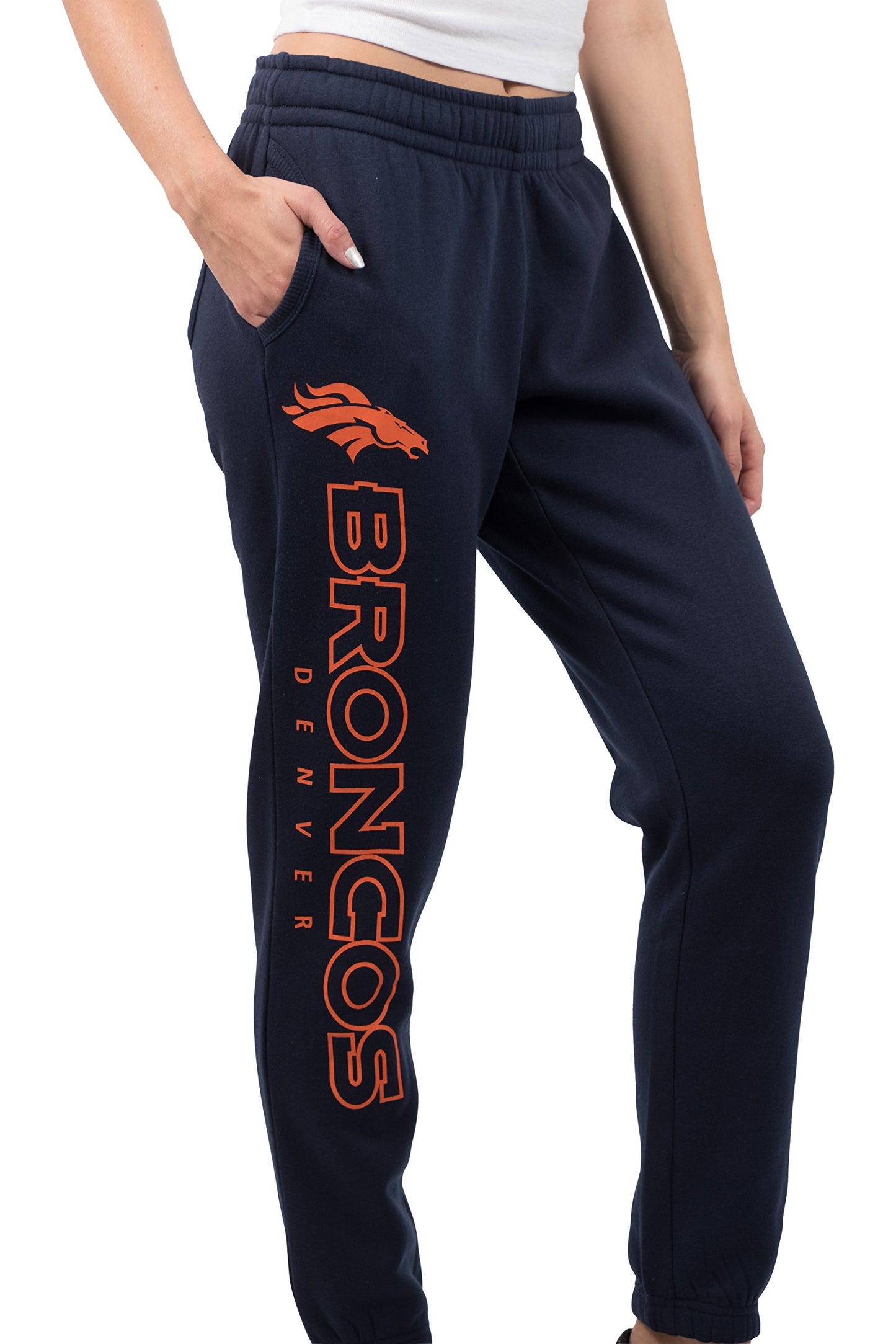 Ultra Game NFL Denver Broncos Womens Super Soft Fleece Jogger Sweatpants|Denver Broncos - UltraGameShop