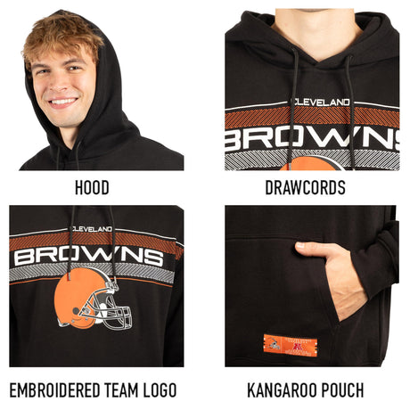 Ultra Game NFL Cleveland Browns Mens Super Soft Supreme Pullover Hoodie Sweatshirt|Cleveland Browns - UltraGameShop
