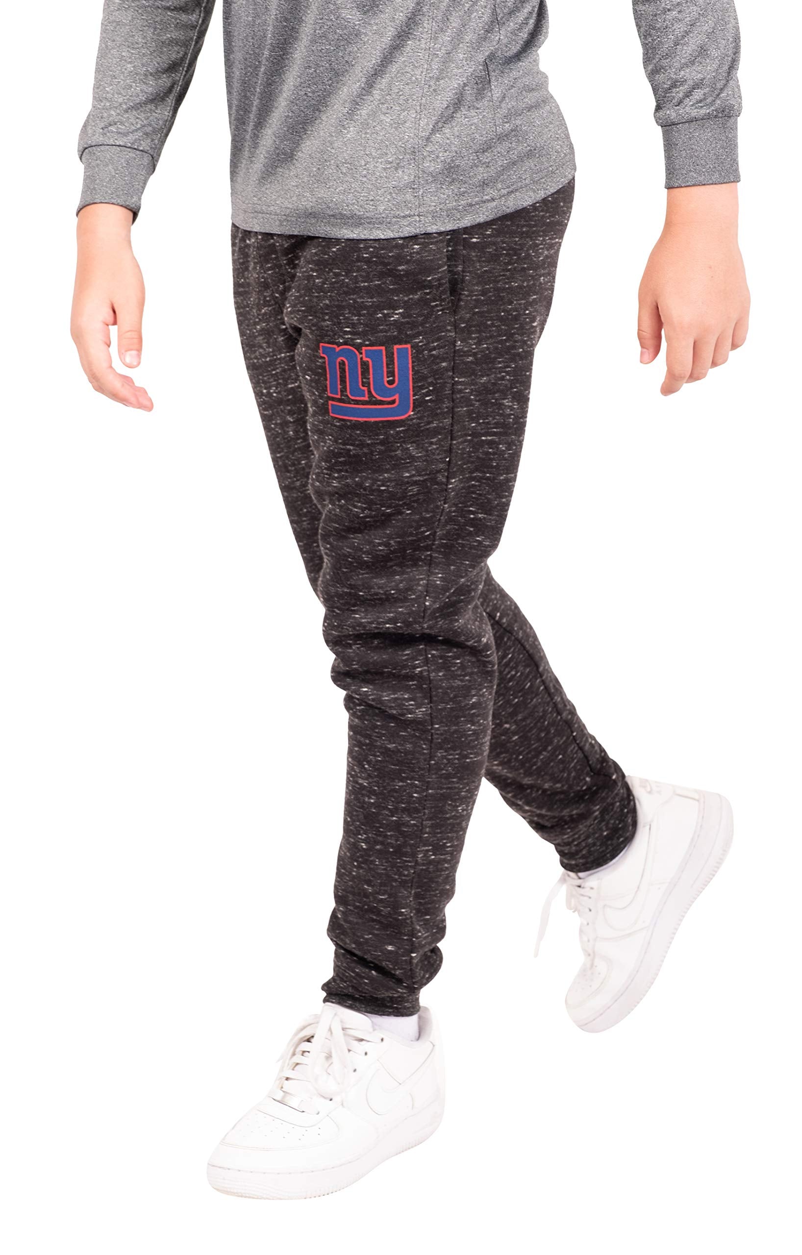 Ultra Game NFL New York Giants Youth Extra Soft Black Snow Fleece Jogger Sweatpants|New York Giants - UltraGameShop