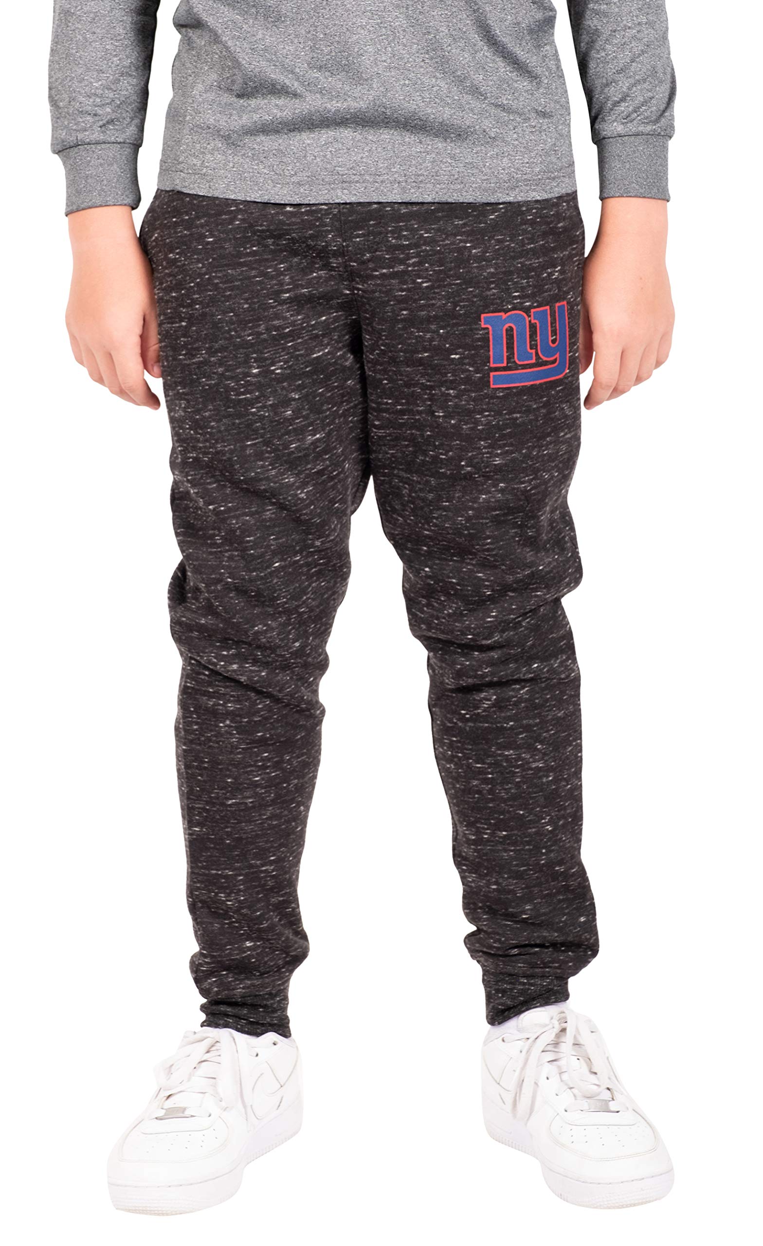 Ultra Game NFL New York Giants Youth Extra Soft Black Snow Fleece Jogger Sweatpants|New York Giants - UltraGameShop