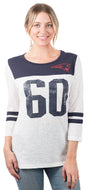Ultra Game NFL New England Patriots Womens Super Soft Raglan Vintage Baseball T-Shirt|New England Patriots