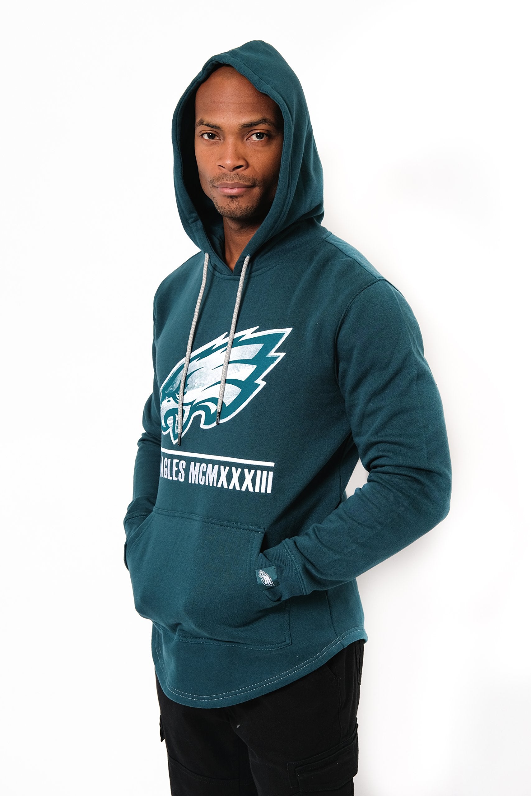 Ultra Game NFL Philadelphia Eagles Mens Embroidered Fleece Hoodie Pullover Sweatshirt|Philadelphia Eagles