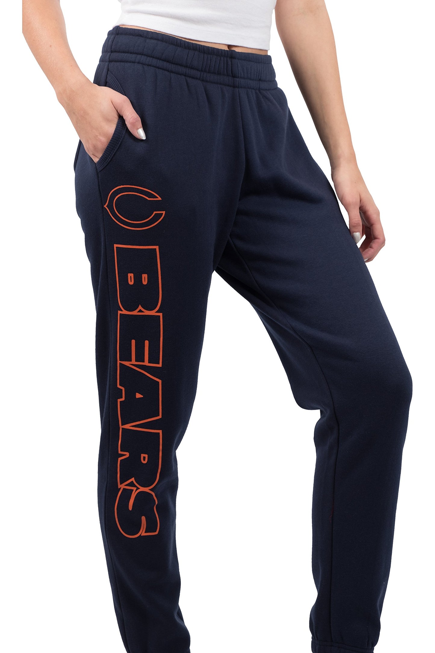 Ultra Game NFL Chicago Bears Womens Super Soft Fleece Jogger Sweatpants|Chicago Bears - UltraGameShop