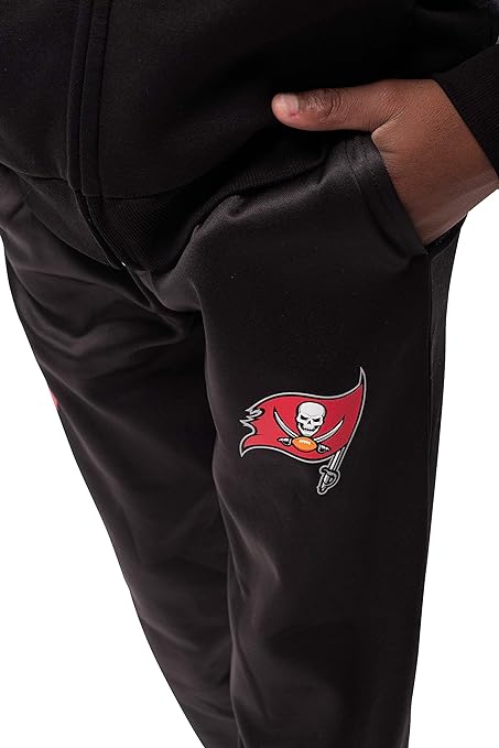 Ultra Game NFL Tampa Bay Buccaneers Youth High Performance Moisture Wicking Fleece Jogger Sweatpants|Tampa Bay Buccaneers - UltraGameShop