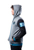 Ultra Game NFL Carolina Panthers Mens Full Zip Soft Fleece Letterman Varsity Jacket Hoodie|Carolina Panthers