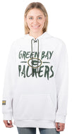 Ultra Game NFL Green Bay Packers Womens Fleece Hoodie Pullover Sweatshirt Tie Neck|Green Bay Packers