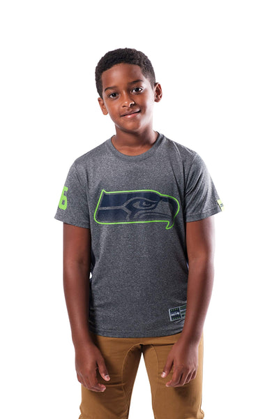Ultra Game NFL Seattle Seahawks Youth Super Soft Vintage Active T-Shirt|Seattle Seahawks