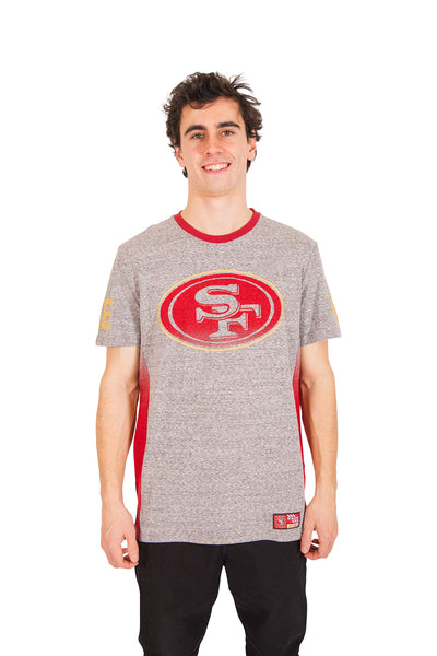 Ultra Game NFL San Francisco 49ers Mens Vintage Ringer Short Sleeve Tee Shirt|San Francisco 49ers