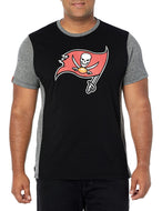 Ultra Game NFL Tampa Bay Buccaneers Mens T-Shirt Raglan Block Short Sleeve Tee Shirt|Tampa Bay Buccaneers